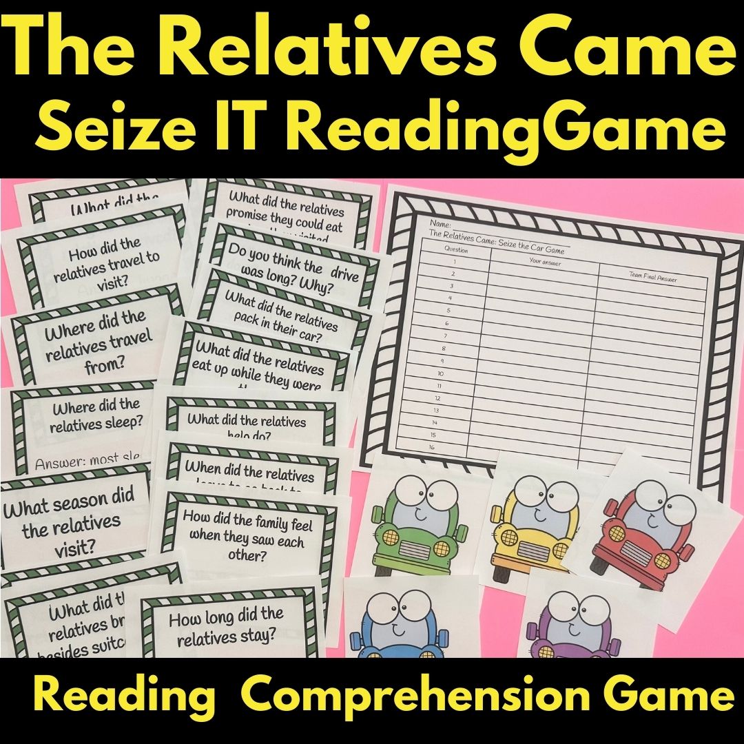 The Relatives Came Reading Game Comprehension Activity Interactive 3rd grade