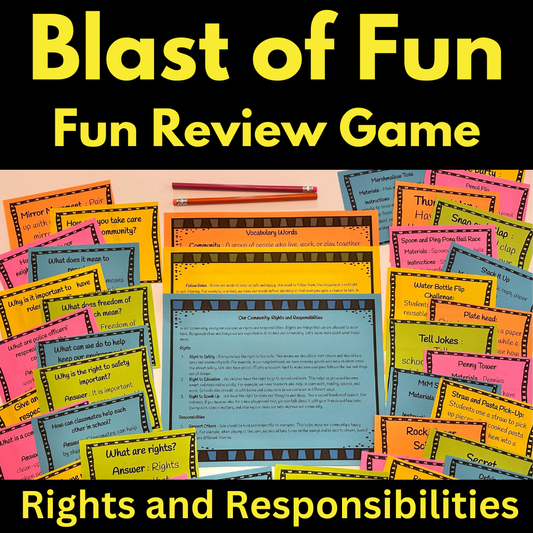 Citizen Rights and Responsibilities Social Studies Reading Game Blast of Fun