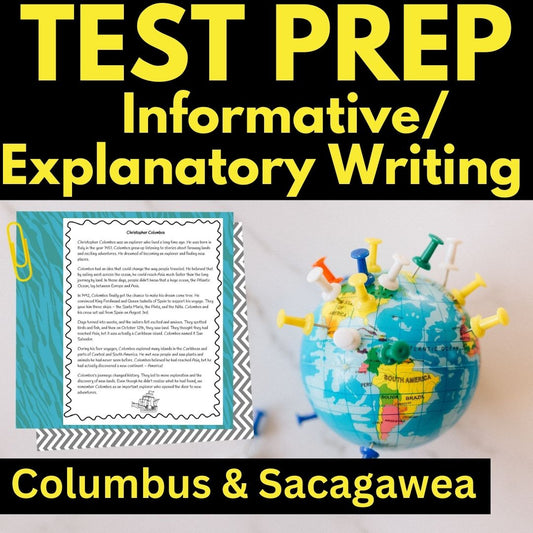 Columbus Text Based Informative Writing Reading Test Prep Sacagawea 3rd 4th