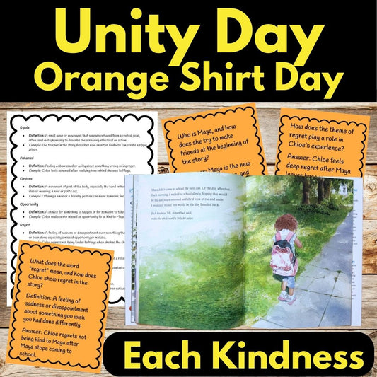 Unity Orange Shirt Day Activities Each Kindness Real Aloud with Game SEL Social