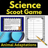 Animal Adaptations Science Scoot game