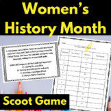 Women's History Month Scoot Game Activity History and Reading Comprehension