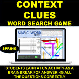 Context Clues Game Digital Spring Wordsearch 3rd Grade Google Activity Online