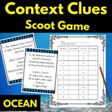 Ocean Context Clues Scoot Game Reading Science Task Cards Centers Stations