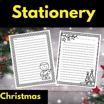 Christmas Stationery, Christmas writing paper, Holiday writing stationery